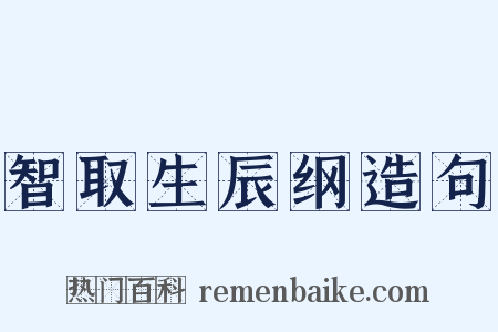 智取生辰纲造句是什么意思的图片